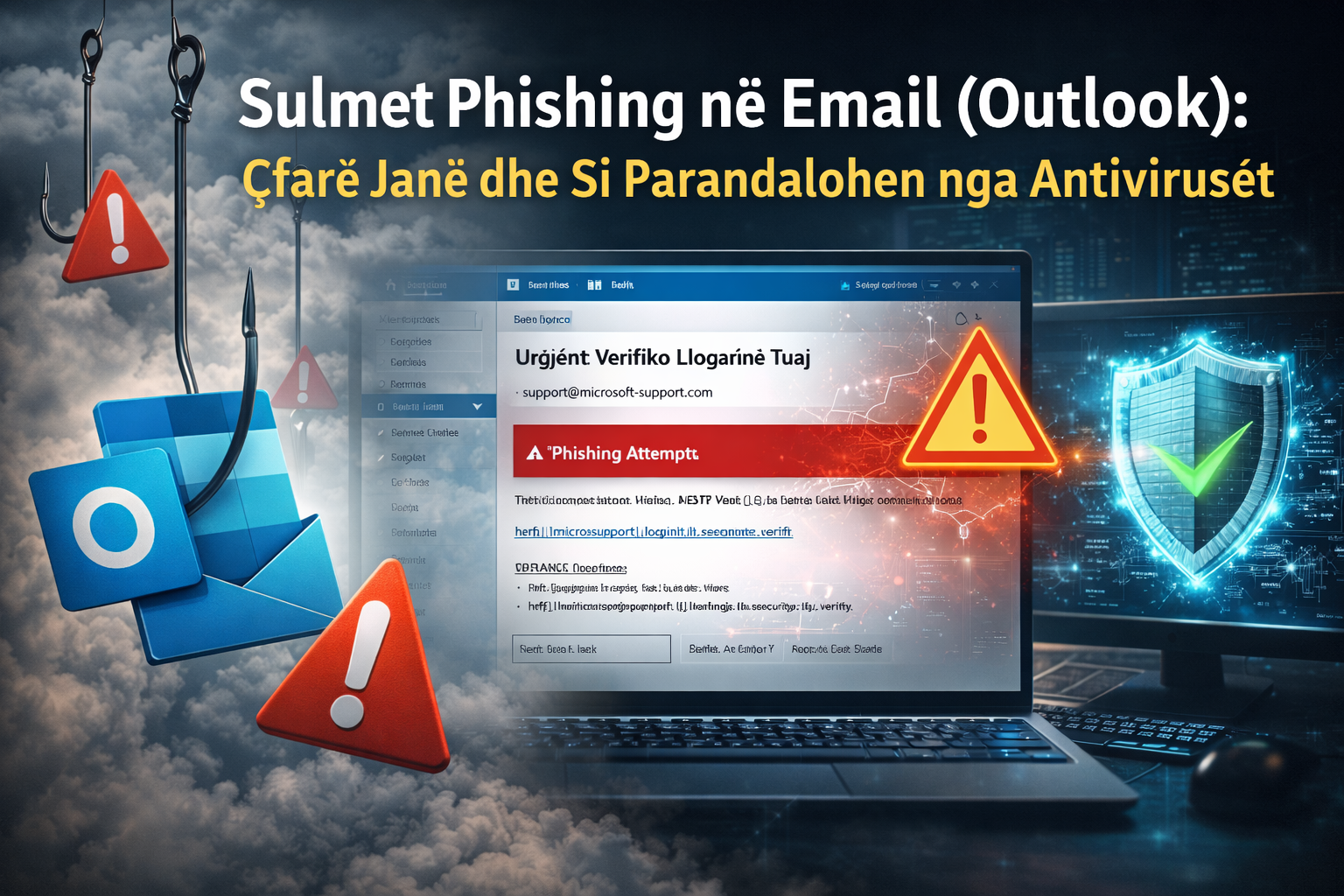 Sulmet Phishing në Email (Outlook): Çfarë Janë dhe Si Parandalohen nga Antivirusët